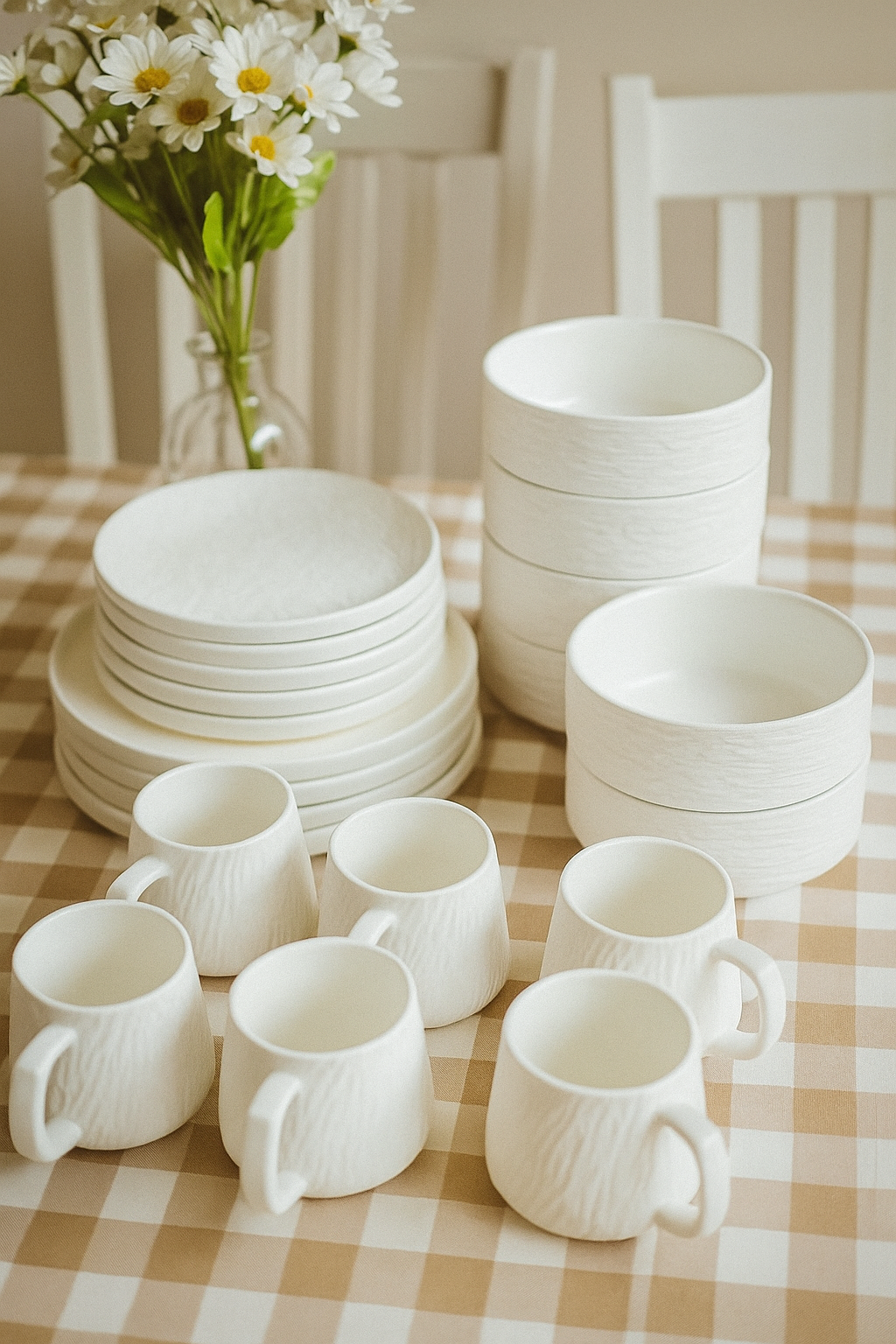 White Ceramic Dinner Set