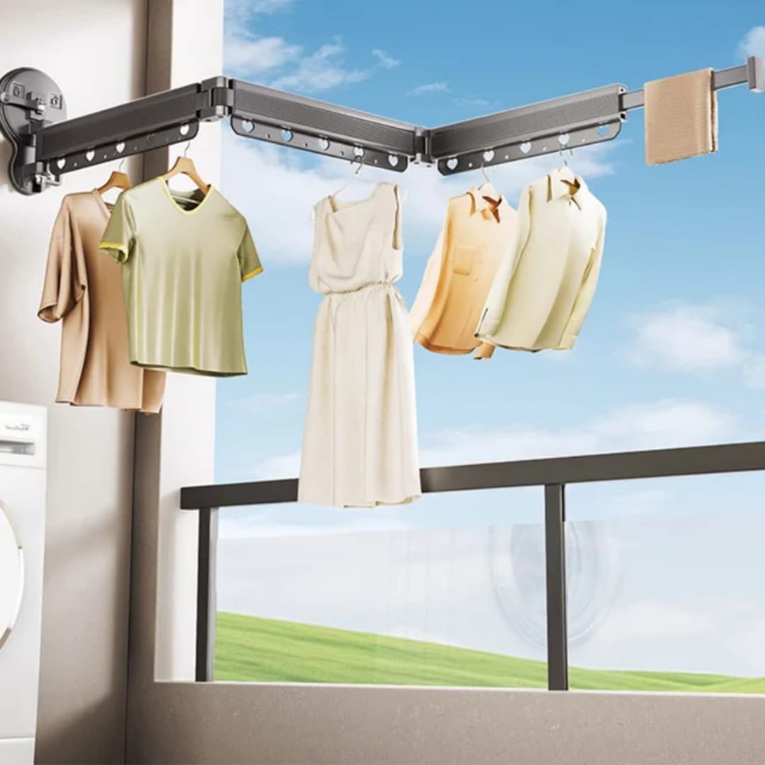 Retractable Wall-Mounted Clothes Drying Rack