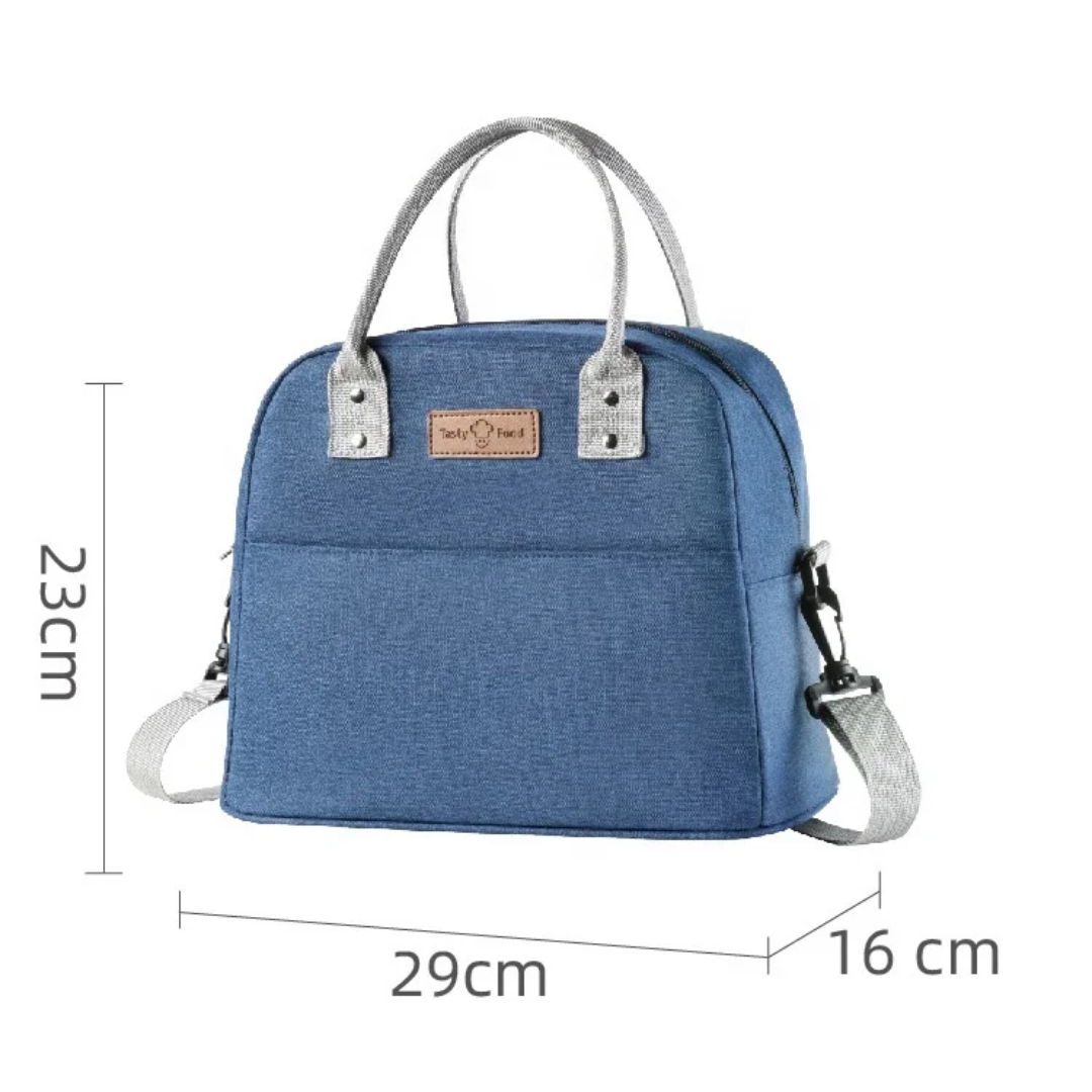 Insulated 9L Large Capacity Lunch Bag with Adjustable Shoulder Strap