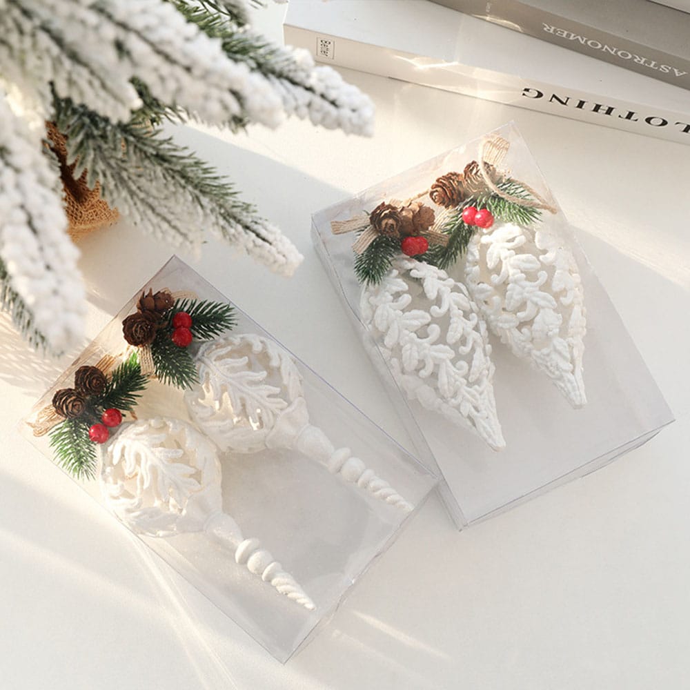 2pc White Conch Christmas Decoration