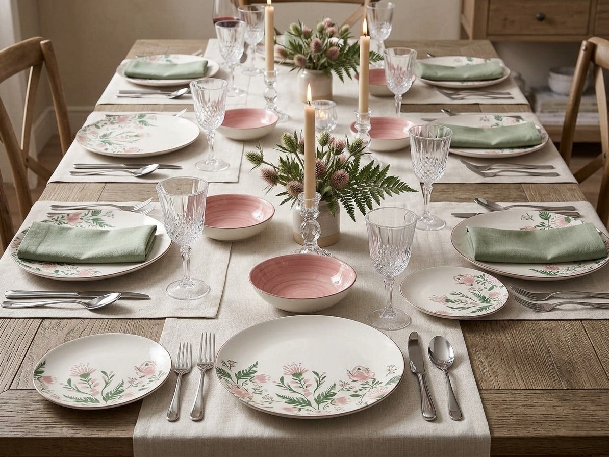 18-Piece Floral Dinner Set