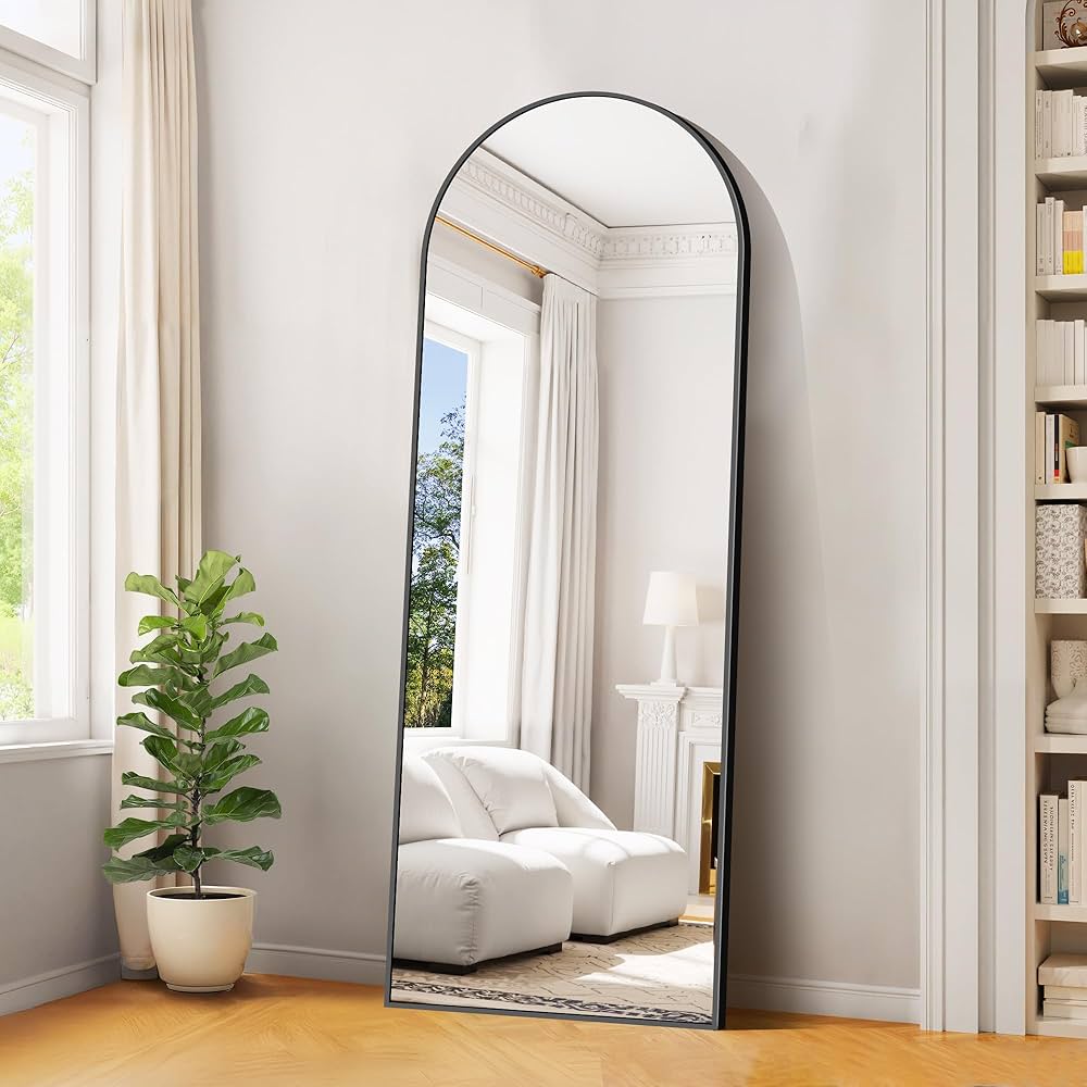 Curved Dressing Mirror with Support – 160×50×7cm