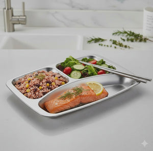 3-Compartment Serving Plates 6-Piece Set