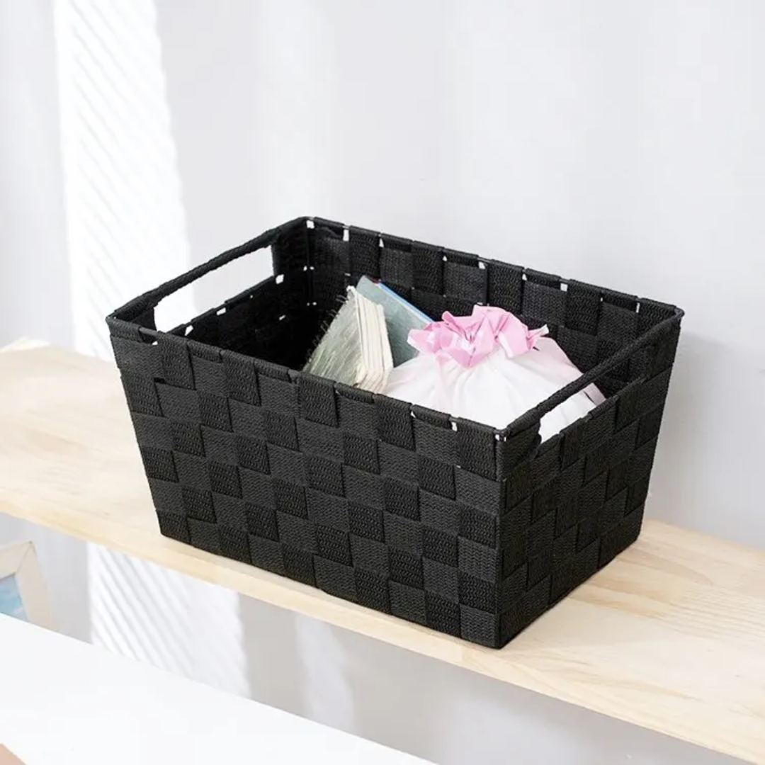 Hand Woven Natural Fiber Storage Basket