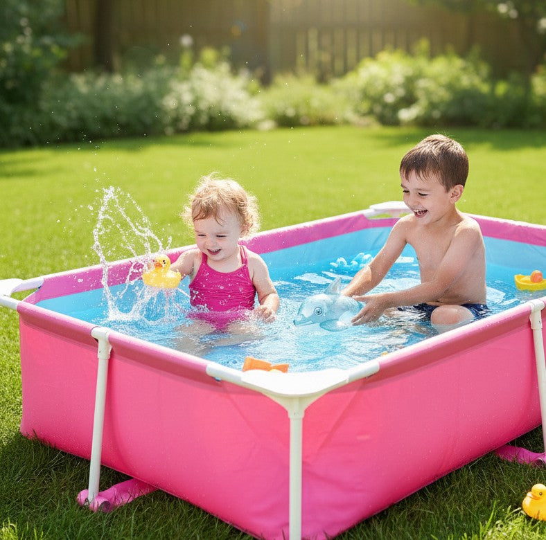 rectangular frame swimming pool 450x220x84 cm for family backyard use