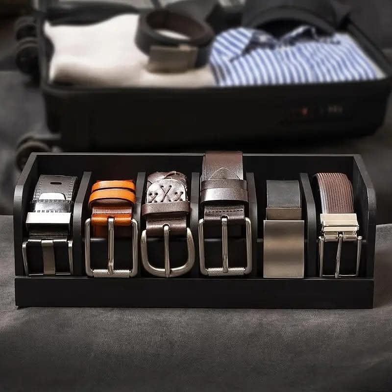 Bamboo Belt Organizer