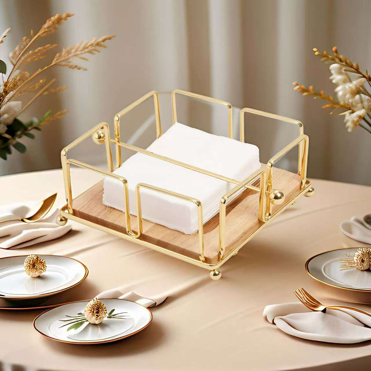 Metallic Serviette Holder