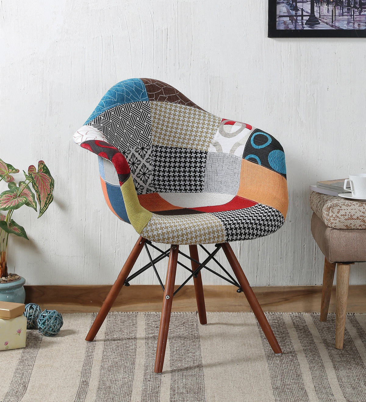 Bucket Patchwork Eames Chair, spacious seating design for different body sizes - available in Nairobi, Kenya
