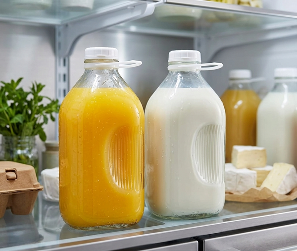Gemelli Colllection 2L multi-purpose glass bottle airtight lid beverage storage container milk juice smoothie iced coffee glass bottle reusable kitchen fridge storage elegant drink container