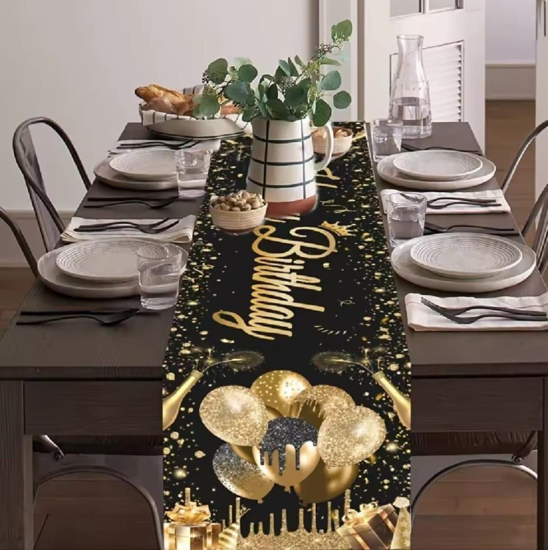 Christmas Table Runner Set with 5 Matching Placemats, 33 × 183cm