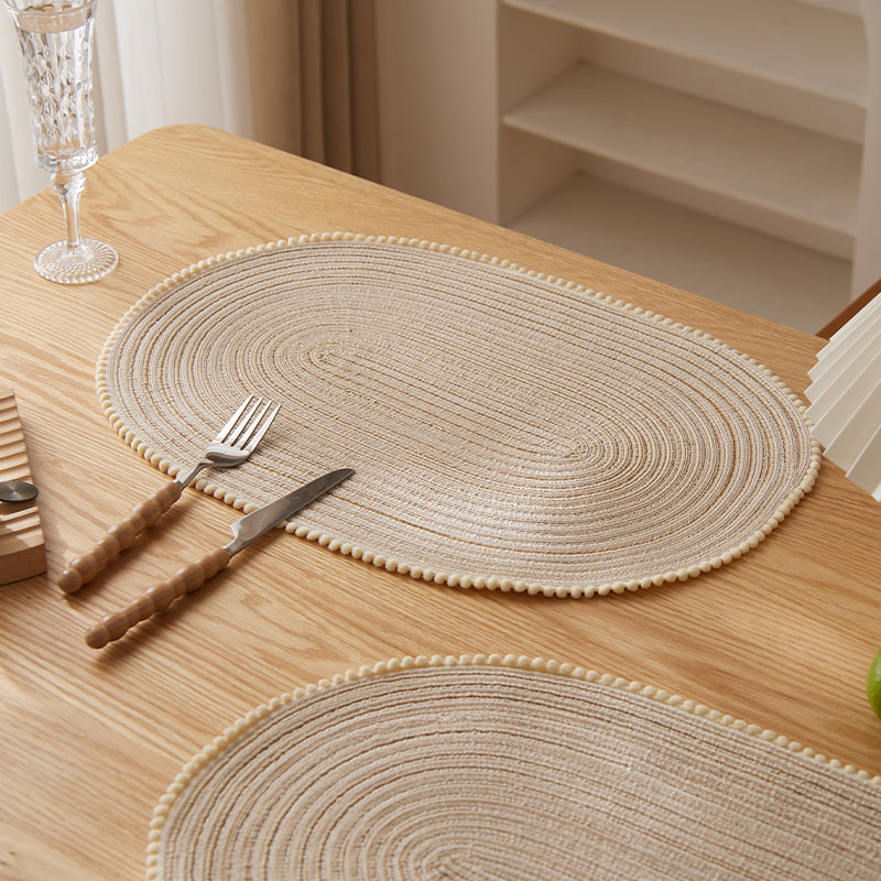 2-Piece Oval Braided Woven Placemats