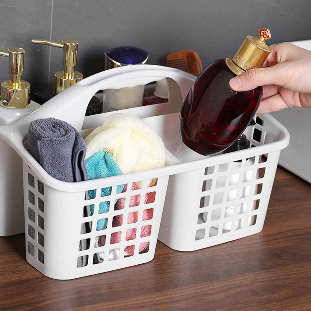 Gemelli Collections multipurpose bathroom and housekeeping carrying caddy basket with handle for organized storage.