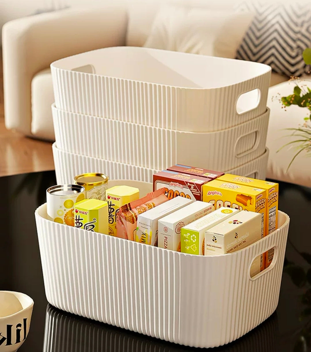 Multi-Purpose Storage Basket – Household Organizer for Toiletries, Toys, Pantry Items, Cosmetics, Laundry, and Home Storage