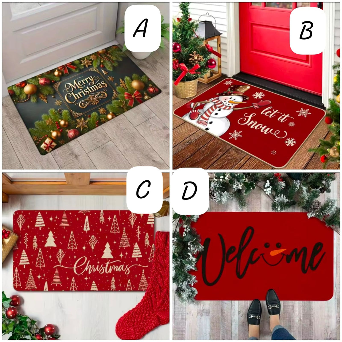 Christmas Anti-Slip Entryway Door Mat