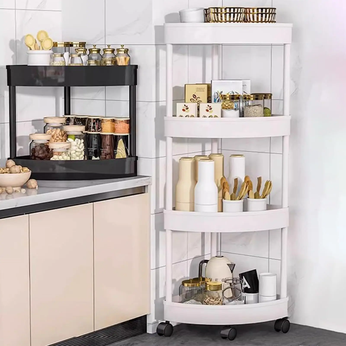 4 tier corner storage rack