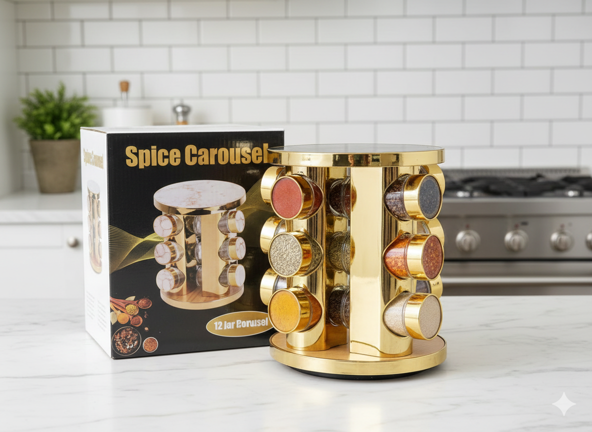 12 pcs Spice Rack with Storage Jars