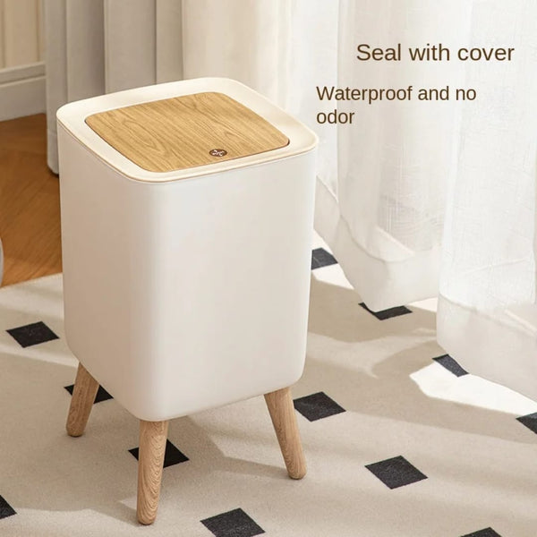Rectangular Trash Bin With Lid