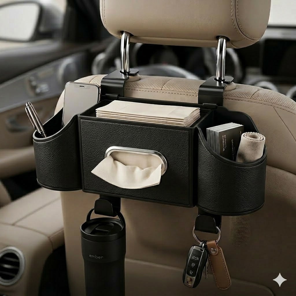 7-in-1 Car Rear Seat Storage Box