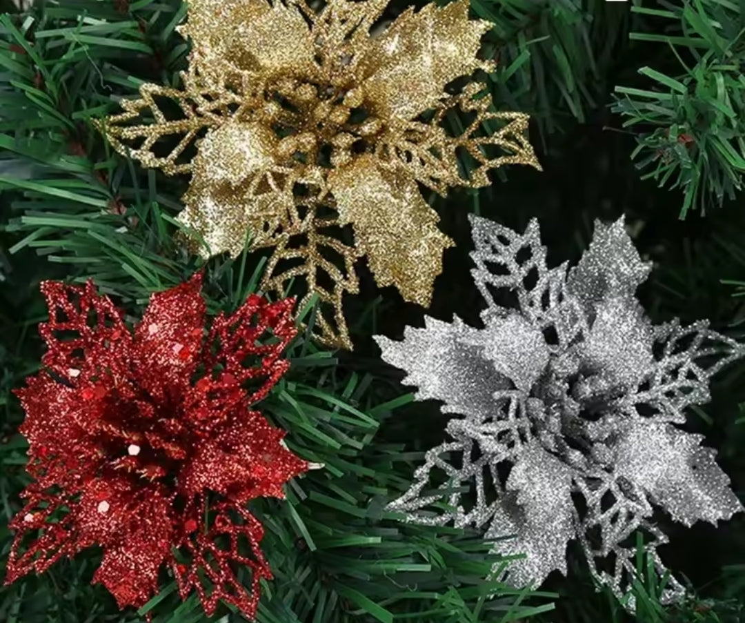 3pc Christmas Flower Decor