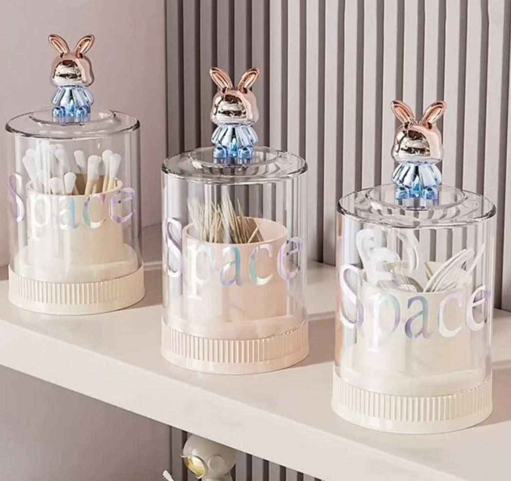 Gemelli Collections Storage Box, durable multi-purpose organiser for toothpick, cotton swab and dental floss storage and space-saving home storage.