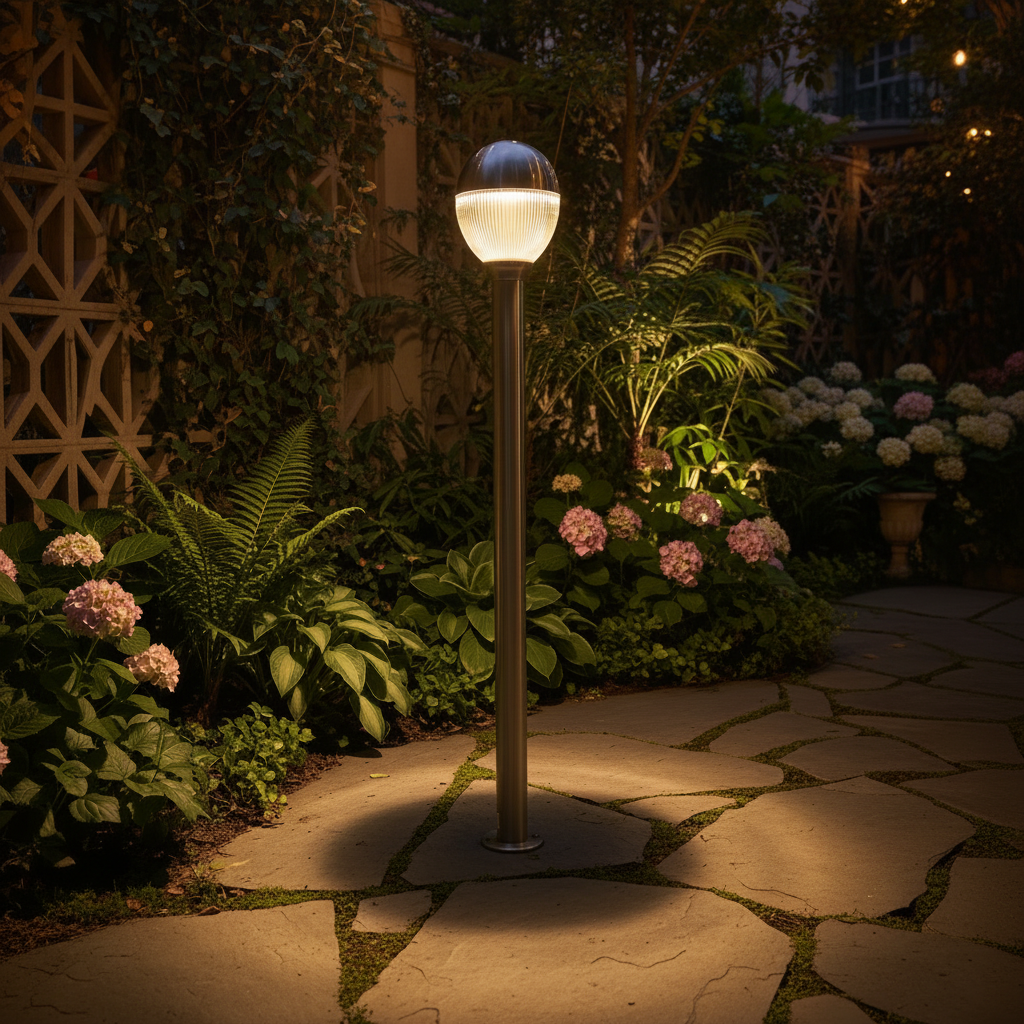Contemporary LED Garden Light LL 201P-1000-SS-WW