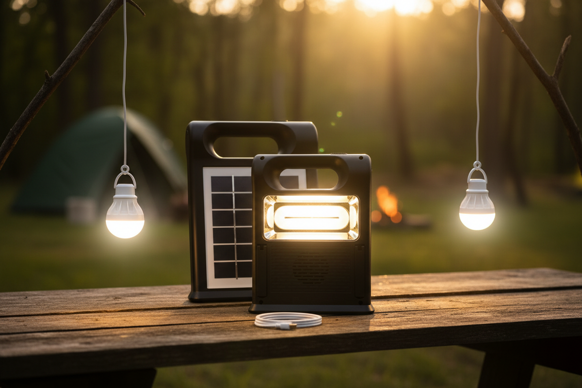 C-Clamp CL-22 Solar Emergency Lamp, 2 Bulbs - Brand 