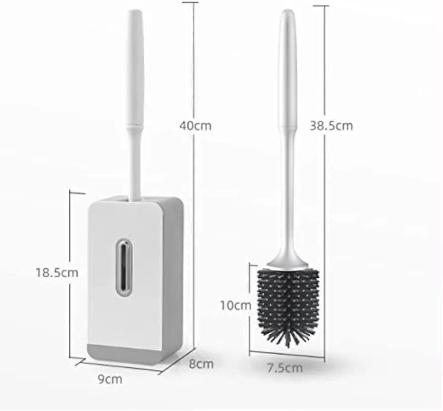 Toilet Brush Set with Soft Bristles