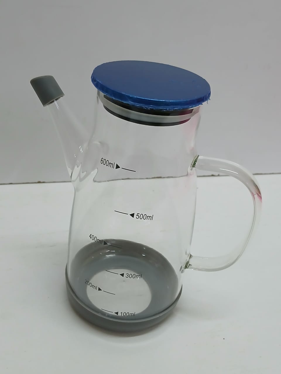Borosilicate Glass Oil Bottle with Stainless Steel Lid