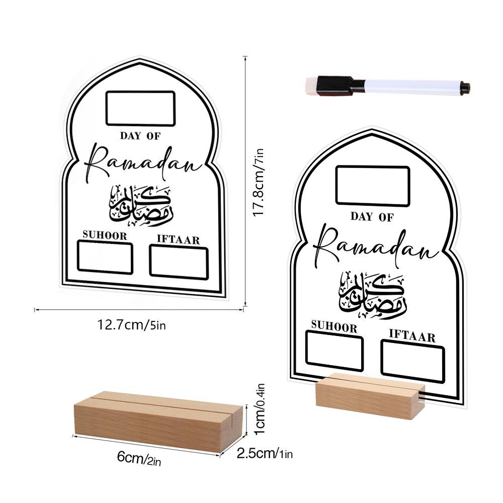 Acrylic Ramadan Calendar with Wooden Base