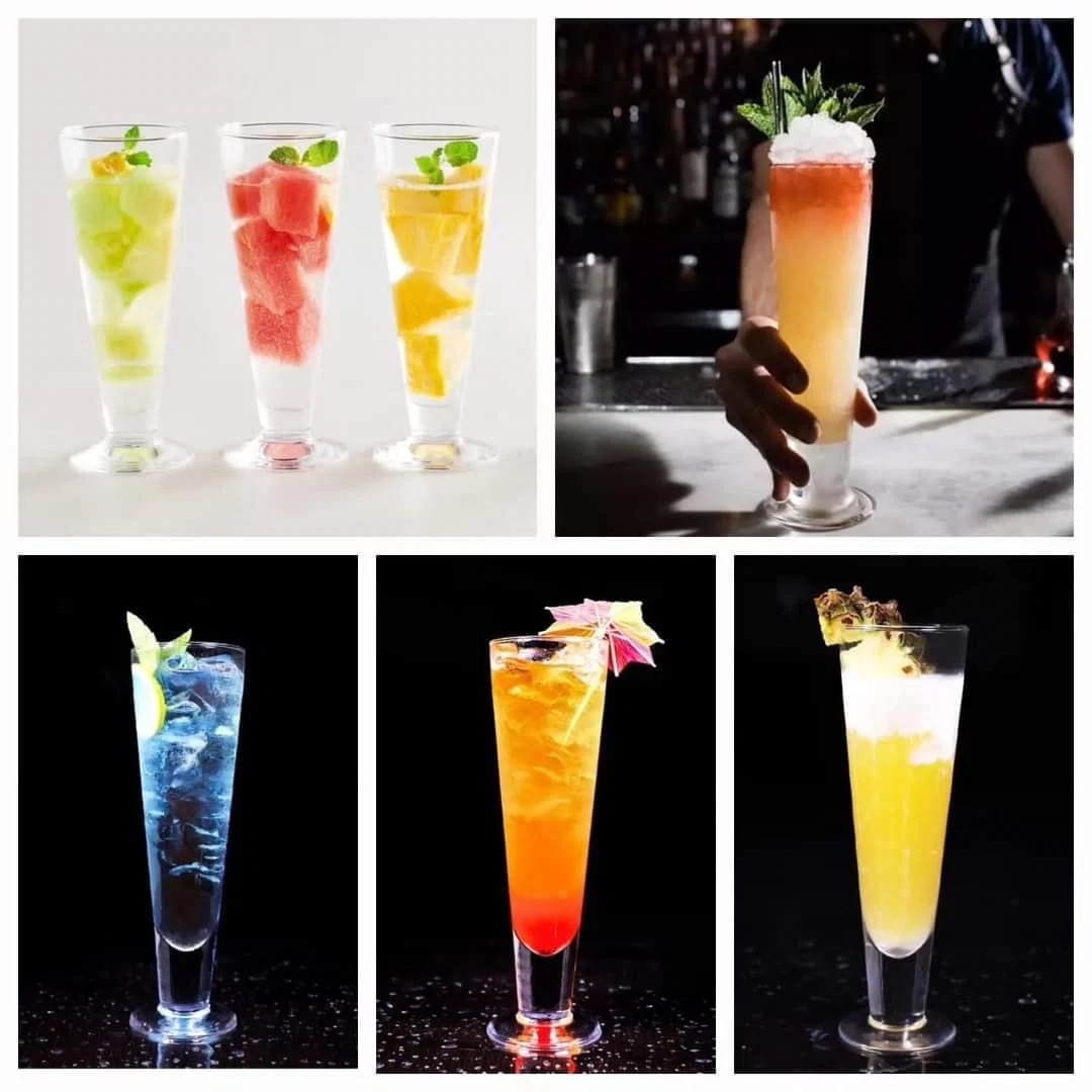 Long 6-Piece Juice, Smoothie & Cocktail Glass Set