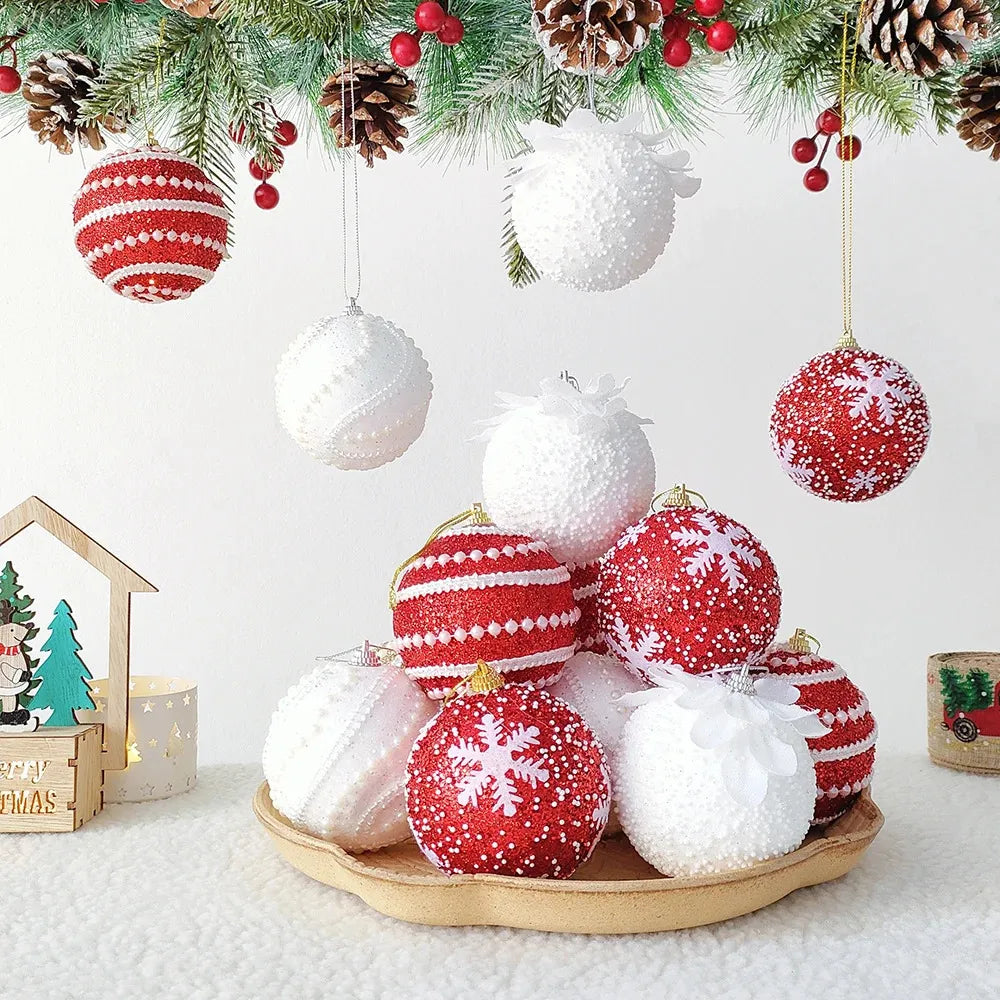 10 cm Christmas decorating balls set of 6 for Christmas tree decorations