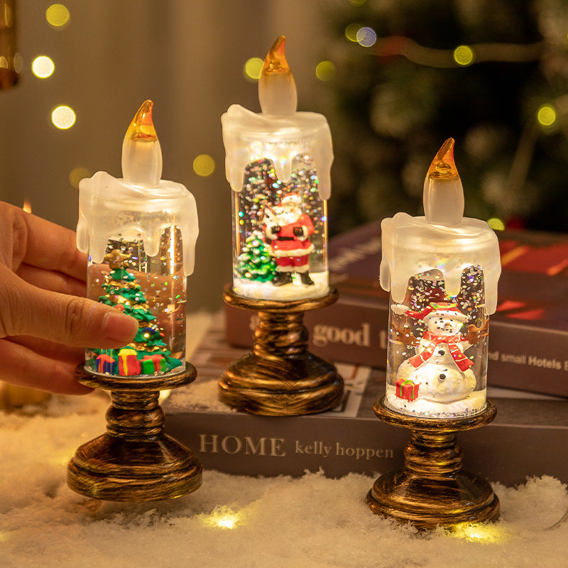 Christmas LED Candle Light Decorative Lamp with Built-In Battery