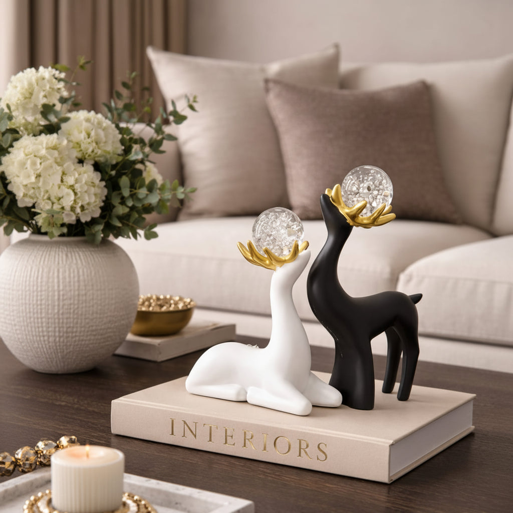 Crystal Sika Deer Decorative Ornament