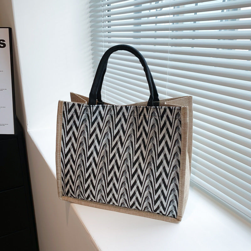 Geometric Print Pattern Tote Bag