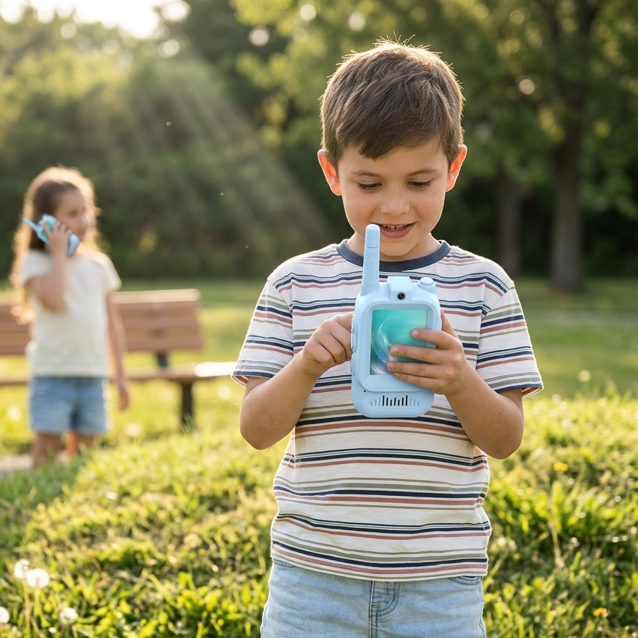 Kids Video Walkie Talkies in Pink and Blue for Interactive Play