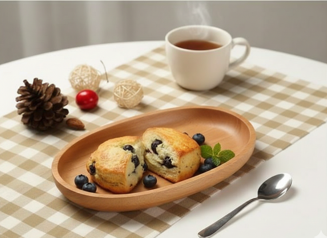 Wooden Dough Basin Salad Bowl, Oval Shape, Multipurpose Blending and Kneading Bowl