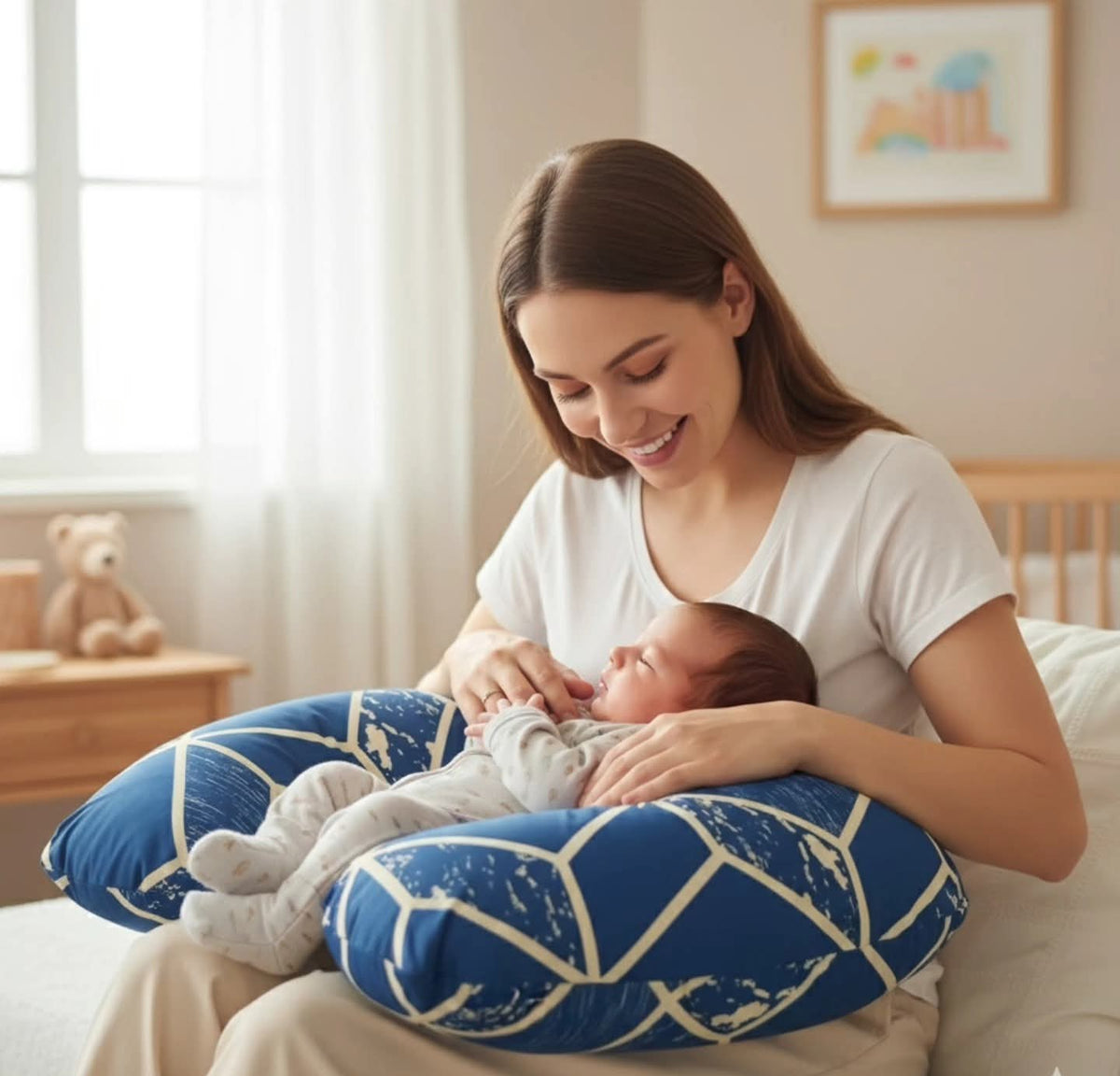 nursing pillow for baby feeding and support