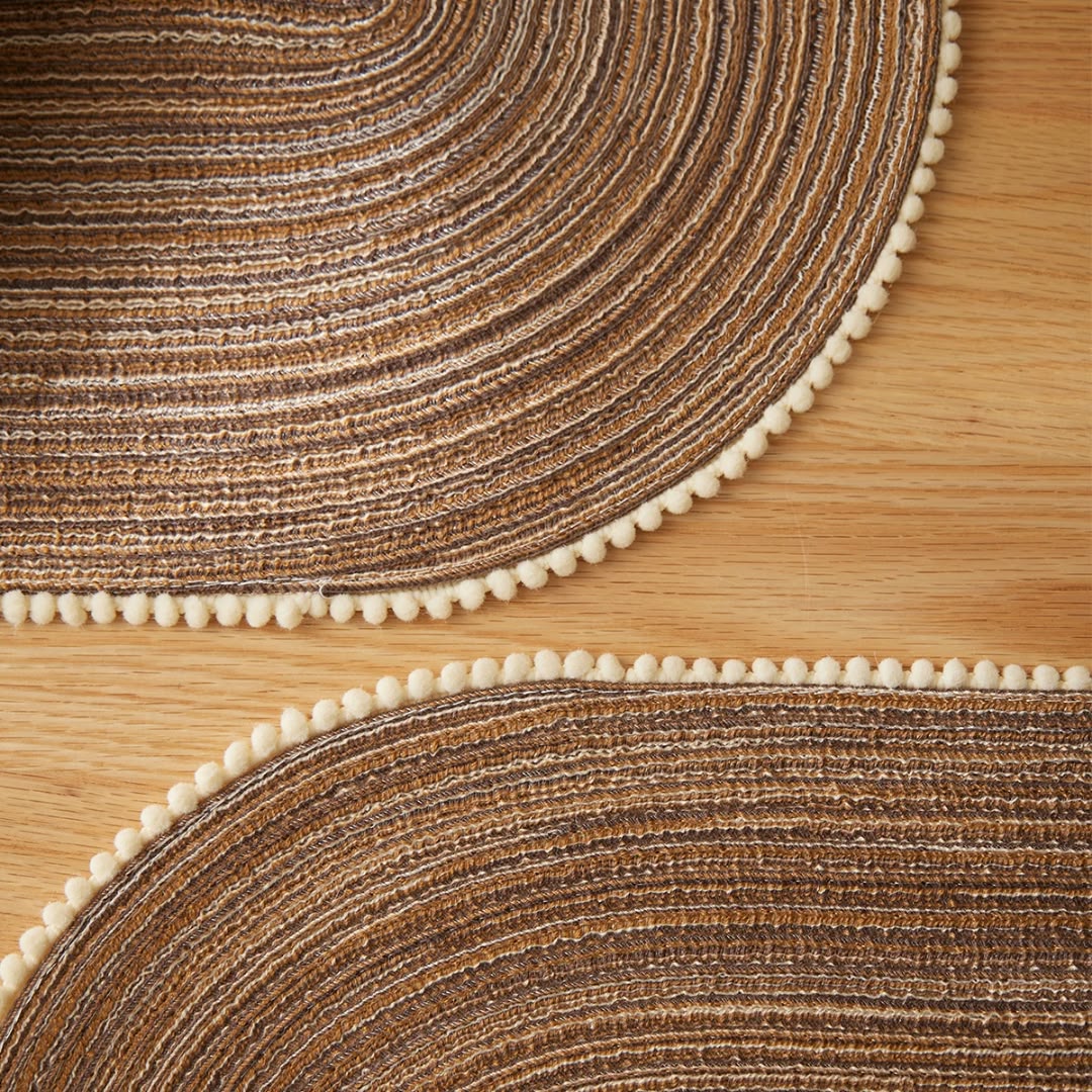 2-Piece Oval Braided Woven Placemats