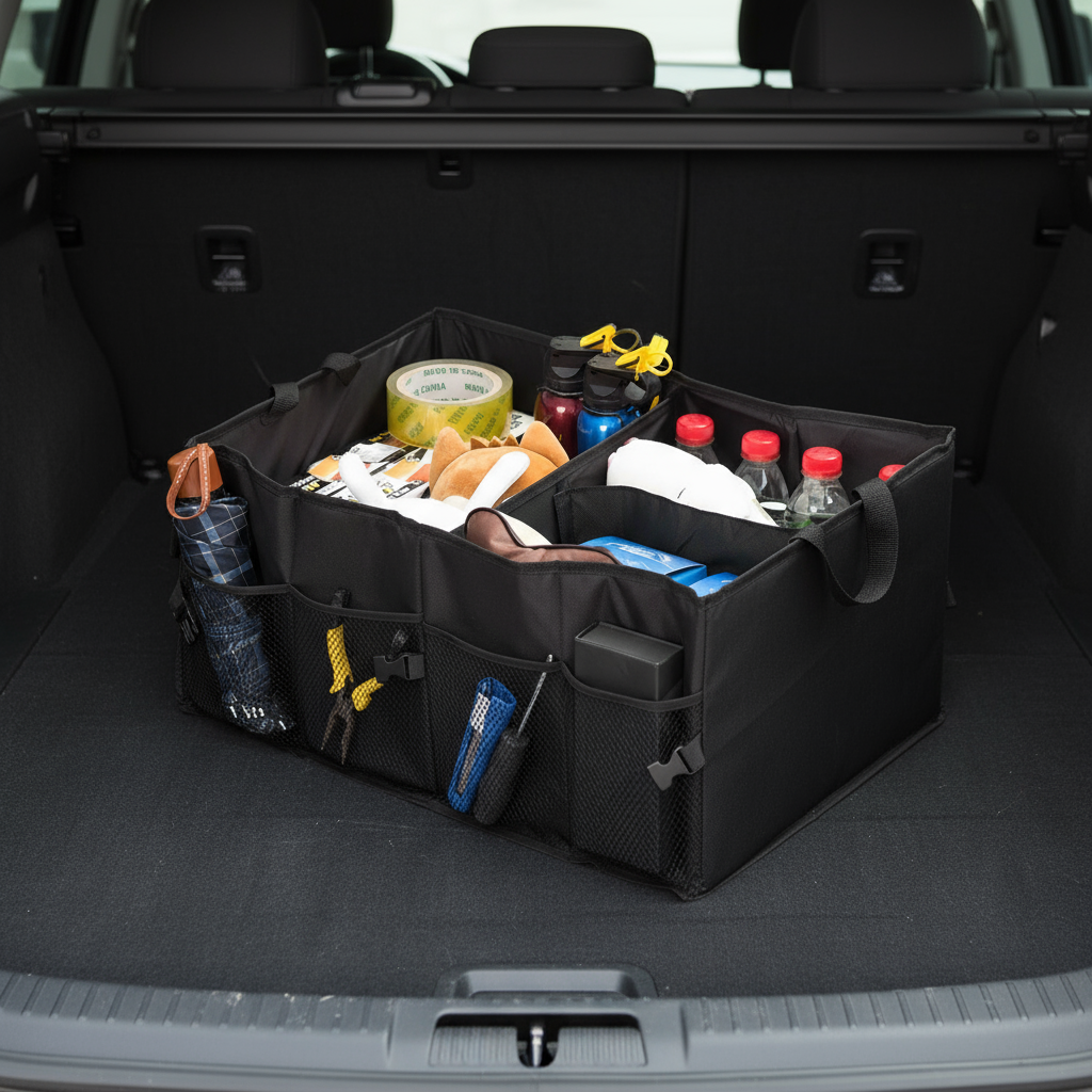 Gemelli Collections big capacity car storage box for organizing car essentials