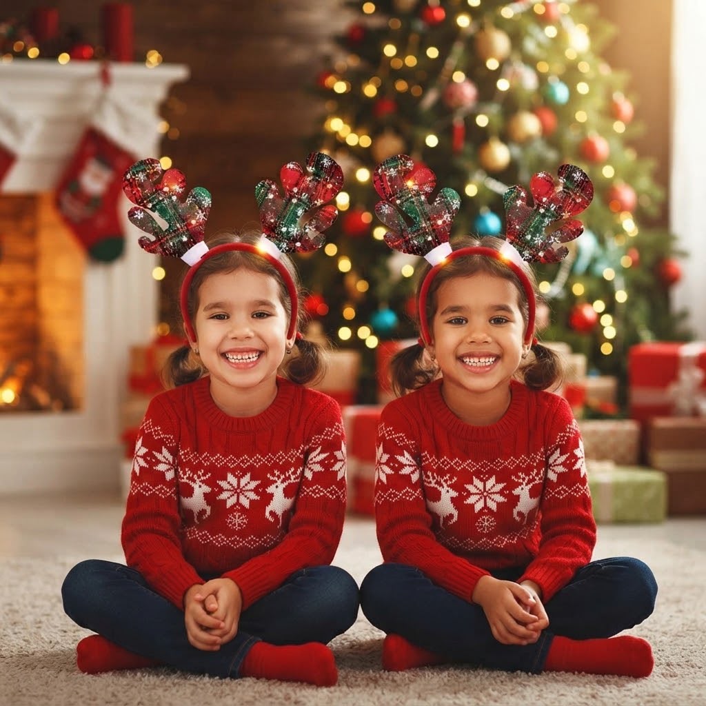 Christmas Headband, Festive Hair Accessory