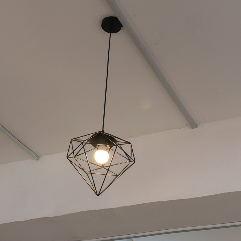 Black Diamond  Cage Pendant Lamp – PL 8062-BK