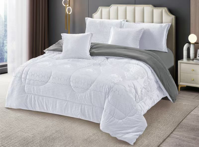 Warm silk duvet bedding set with one bedsheet two pillowcases and two cushion covers for comfortable and stylish bedroom décor