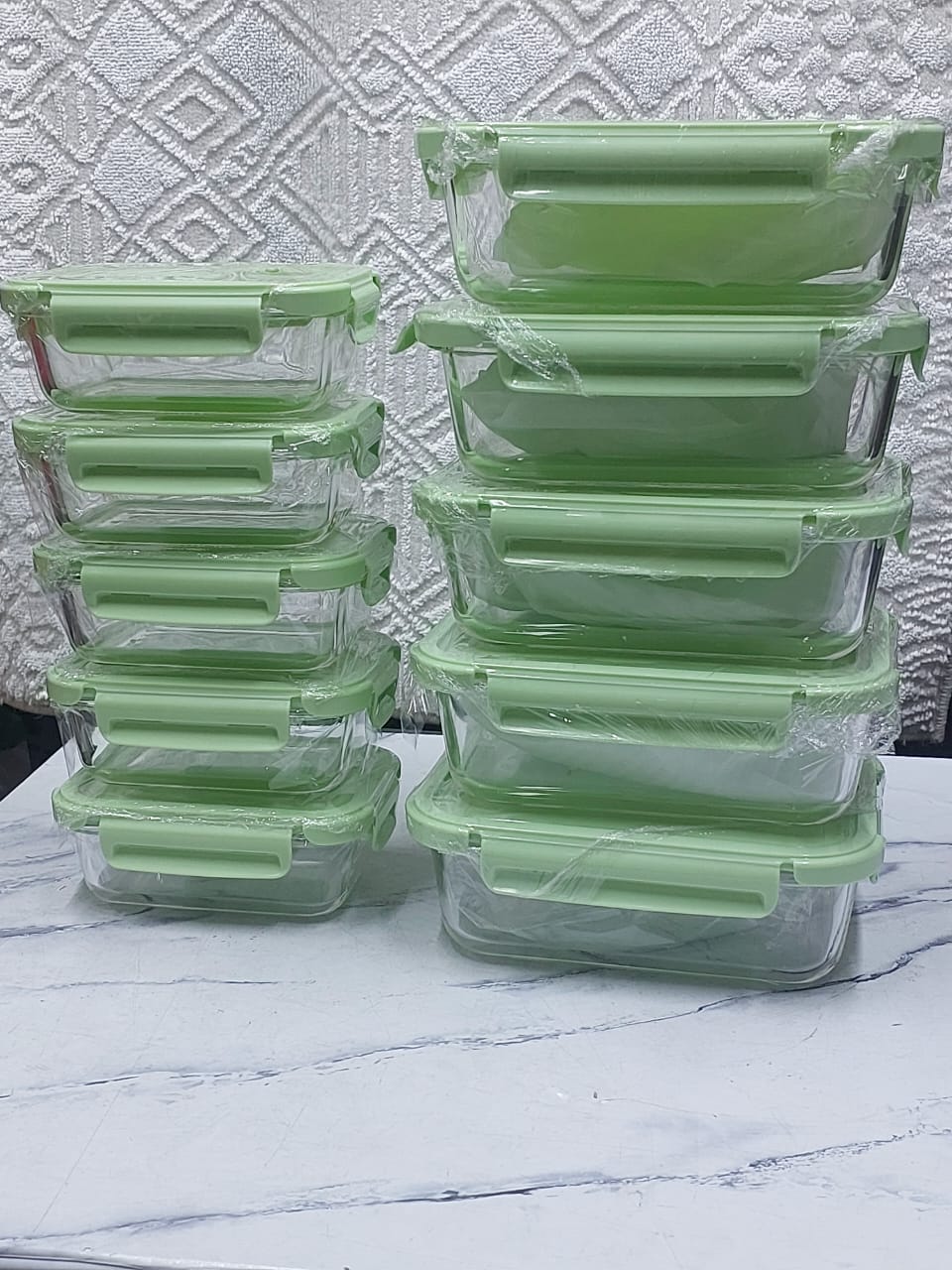 10 pcs Glass lunch Box