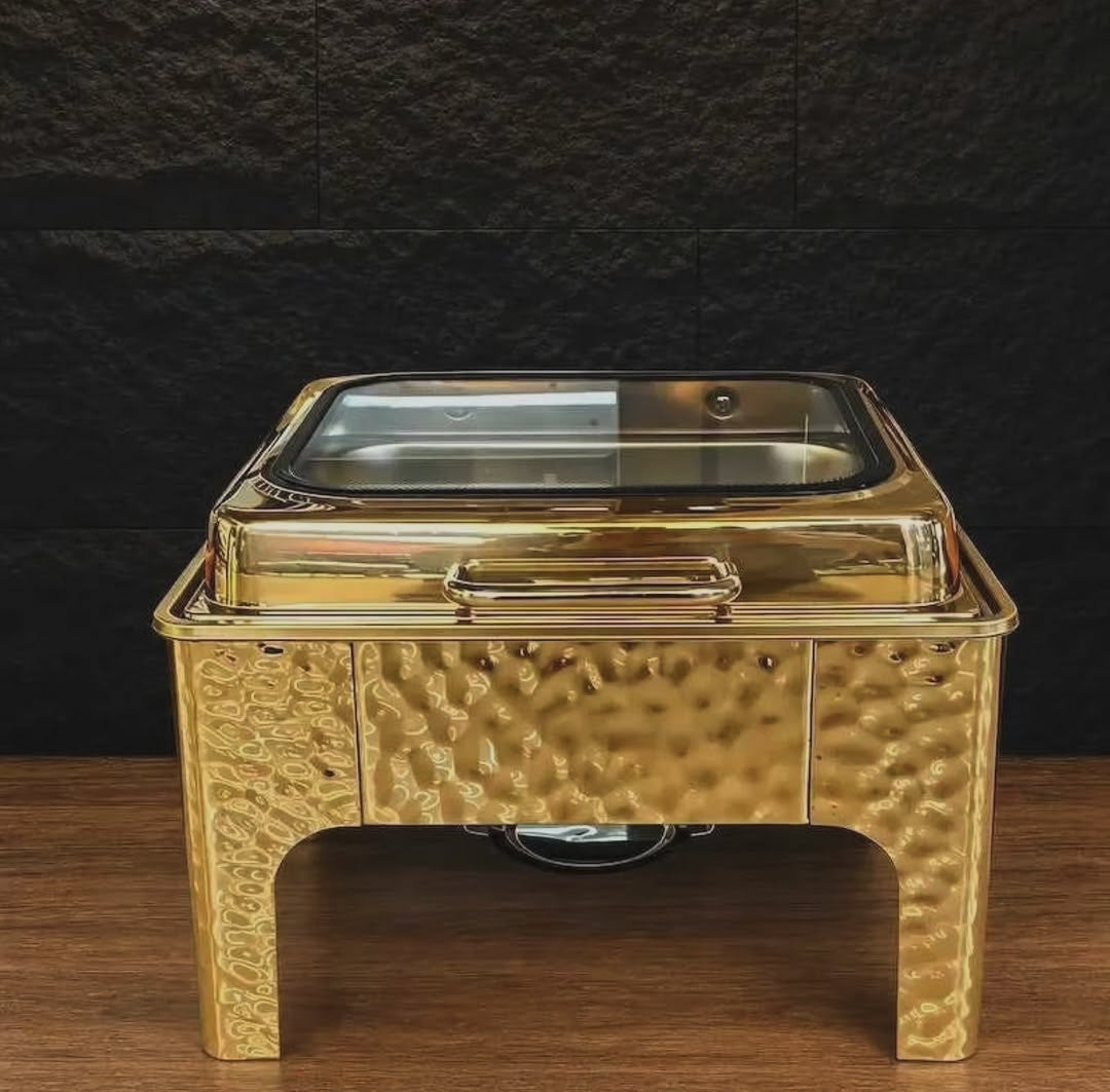 8L Golden Chafing Dish Food Warmer