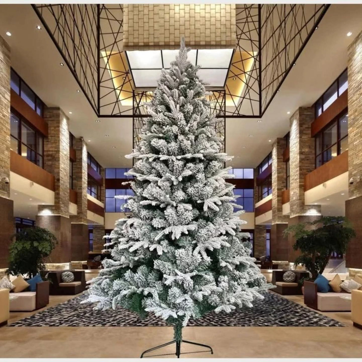 Snow Flocked Christmas Tree