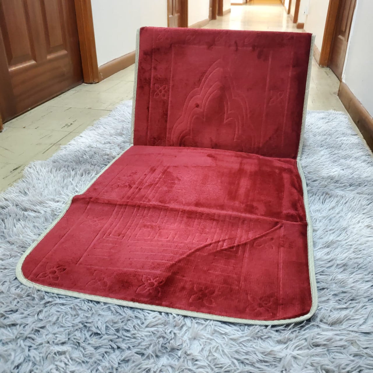 Portable Foldable Backrest Prayer Mat with Bag