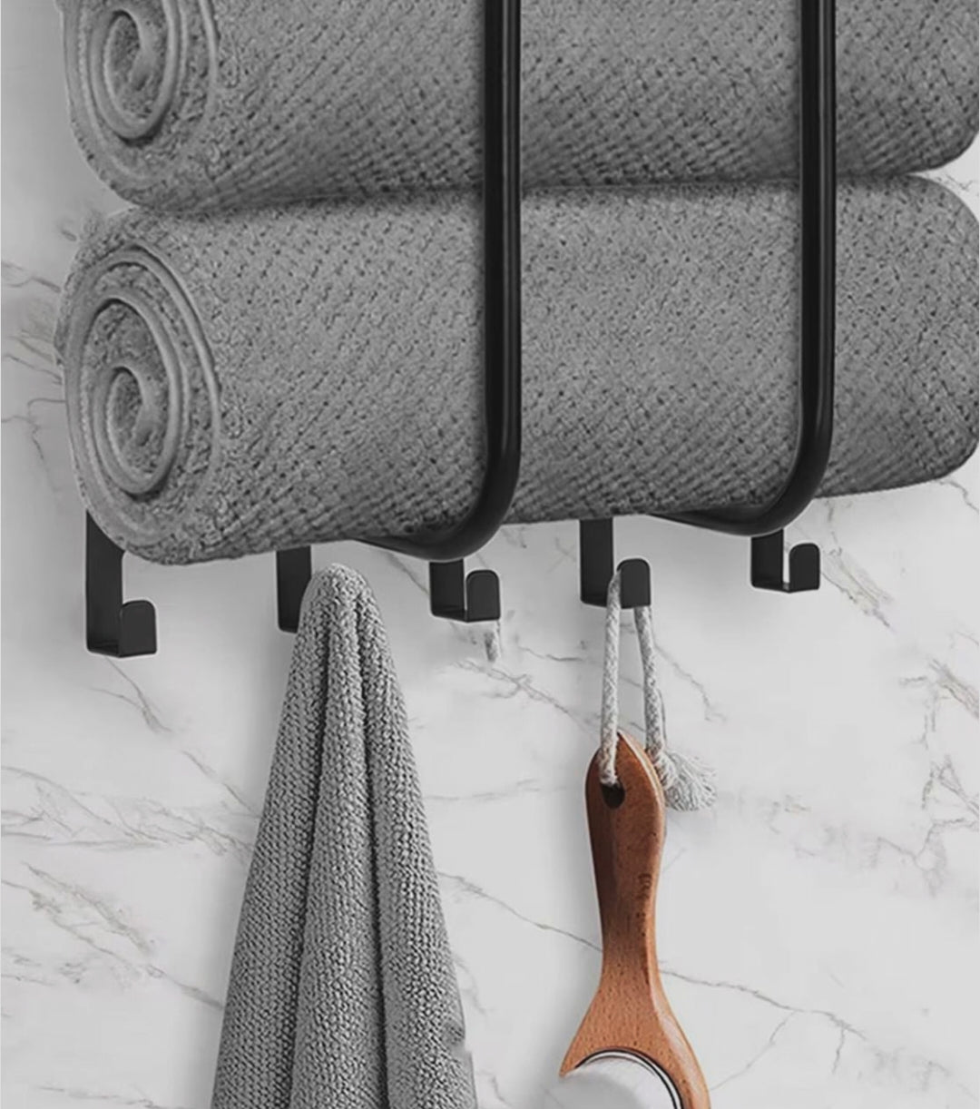 Wall-Mounted Metal Towel Rack