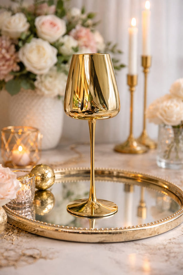 Gemelli Collection 500ml crystal long stem red wine glass for elegant wine drinking