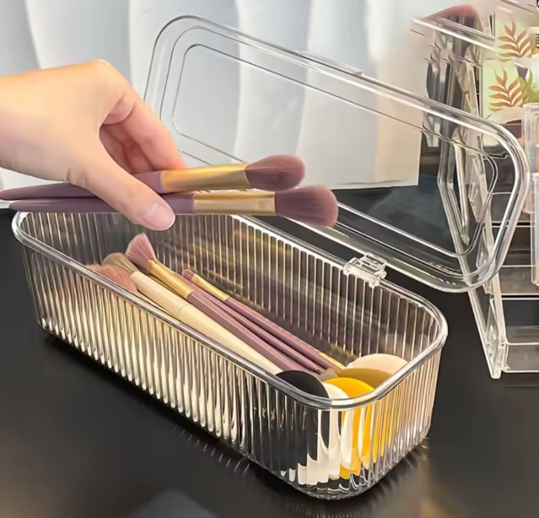Gemelli Collections clear acrylic multipurpose organiser for accessories, cosmetics and kitchen storage.