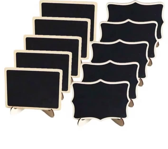 Mini Rectangular Chalkboards 10pcs with Chalk Pen